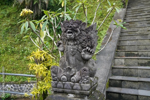 Barong is the mythical patron and protector of Bali, who protects the island from evil forces. Most of the figures representing the barong are animals photo