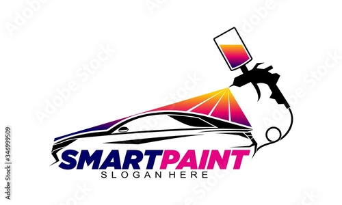Smart paint for sport car garage illustration vector design