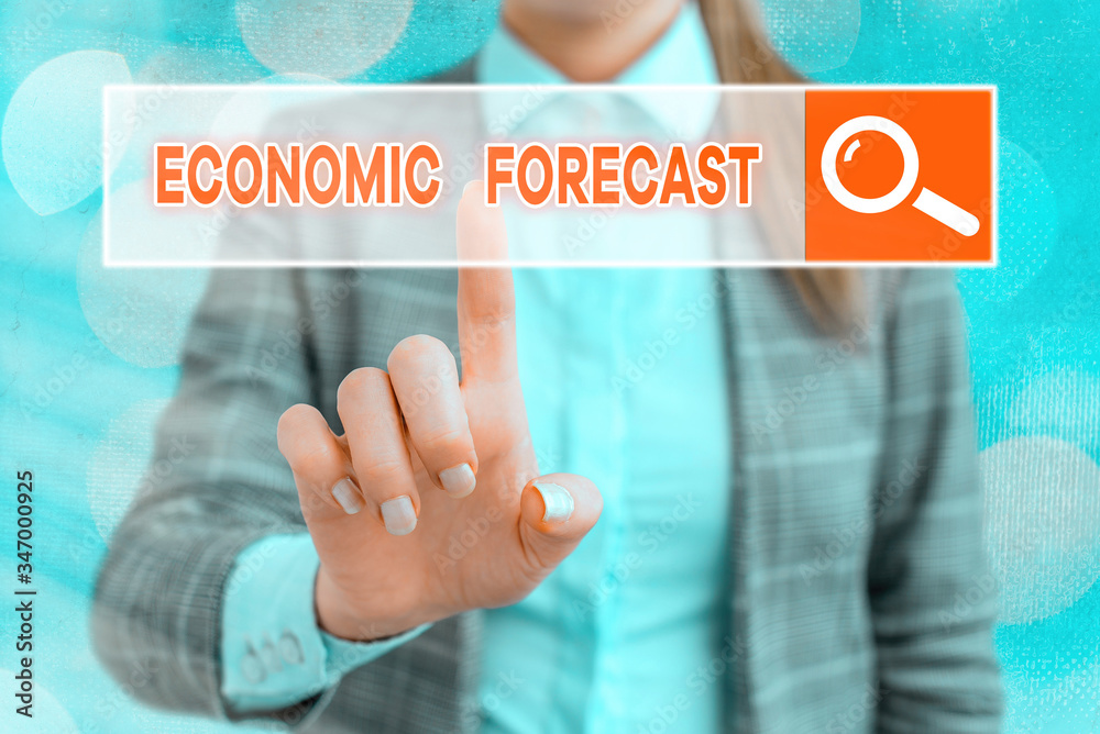 Handwriting text writing Economic Forecast. Conceptual photo Process of making predictions about the economy condition