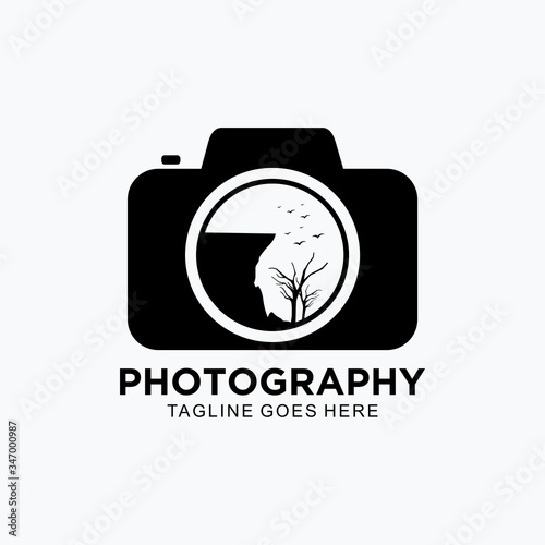 Photography logo design vector for studio and business. Camera icon vector design template