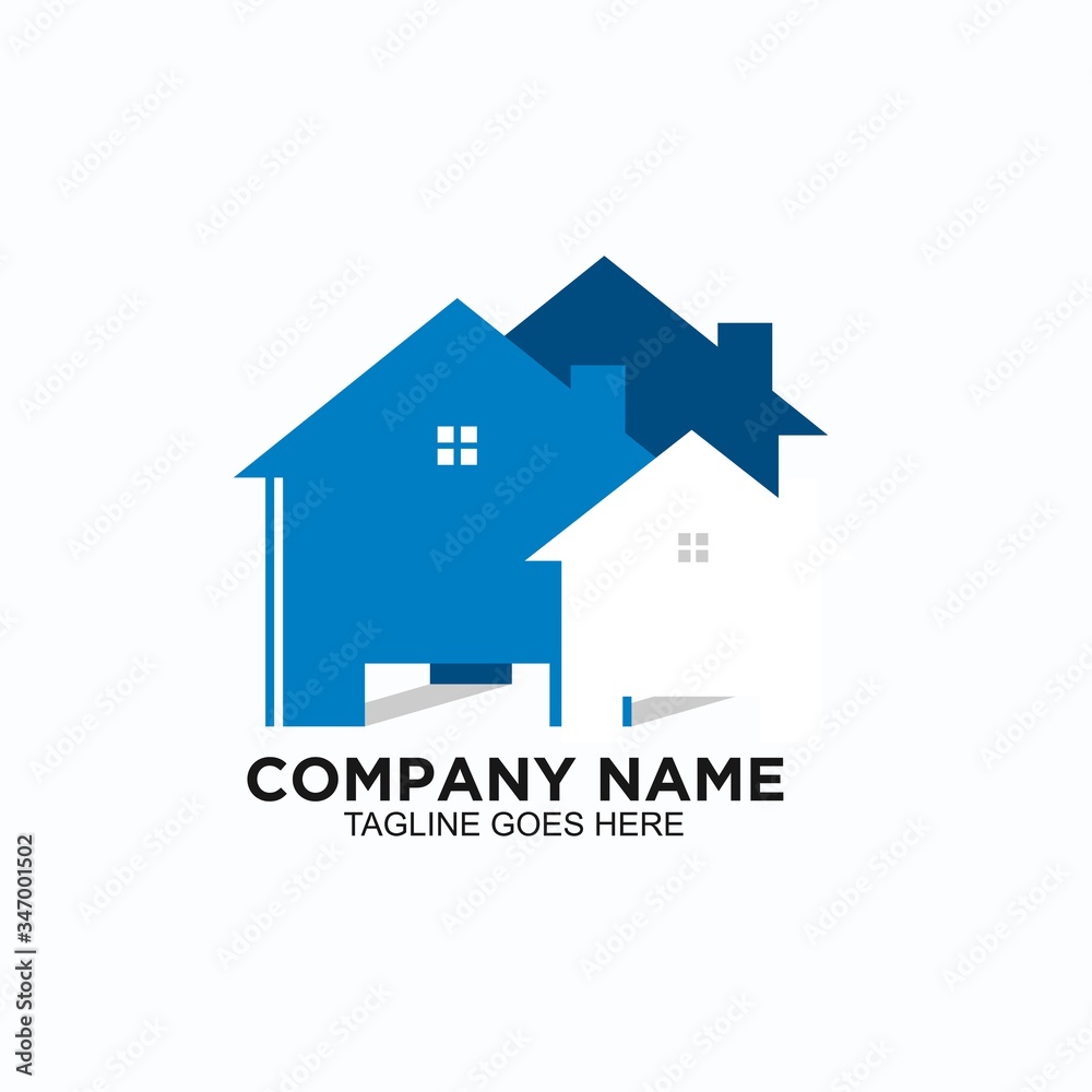 Realestate logo vector. Home simple and clean design vector logo or icon