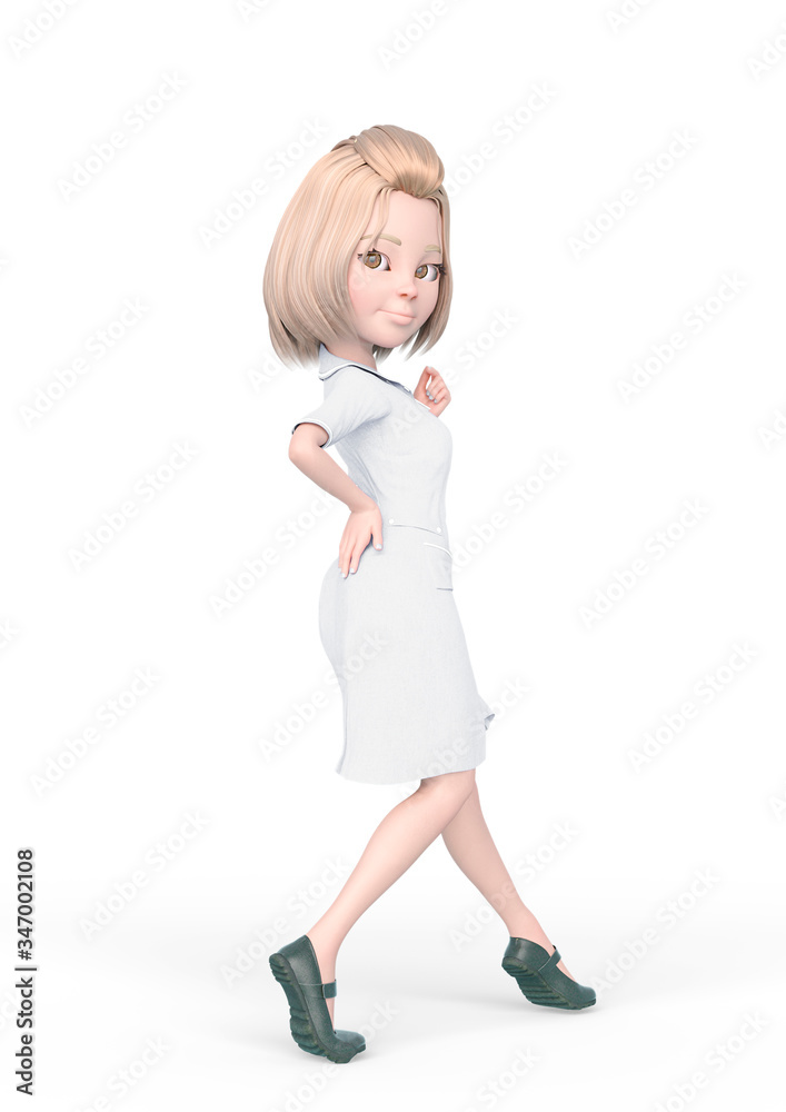 blond nurse cartoon is doing a pin up pose blond nurse cartoon is doing a pin up pose