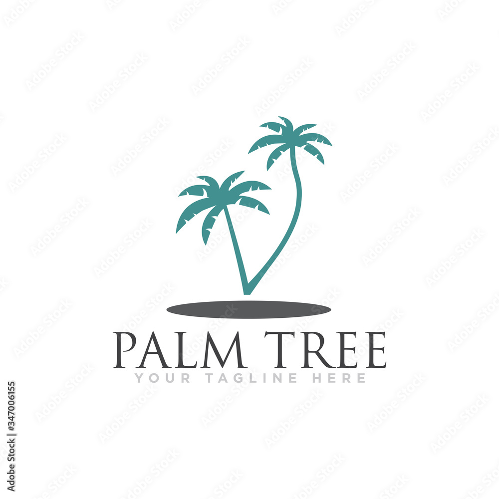 Palm Tree Logo Icon Design Illustration Palm Tree Logo Icon Design Illustration