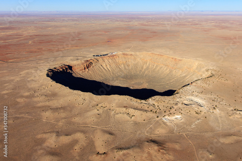 Obraz na plátně Meteor Crater Aerial Photo