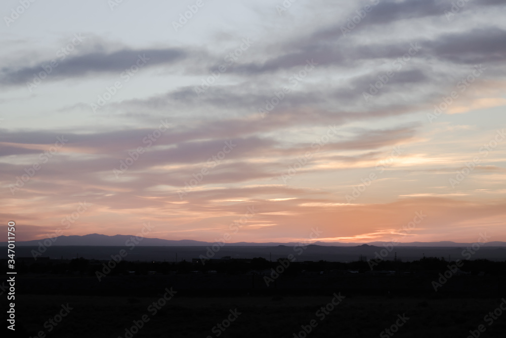 Sunset sky over Albuquerque, New Mexico. Sunset sky over Albuquerque, New Mexico.