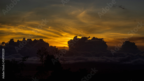 sunset in the mountains