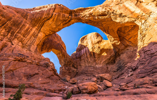 Double Arch in Arches National Park, Utah, USA photo