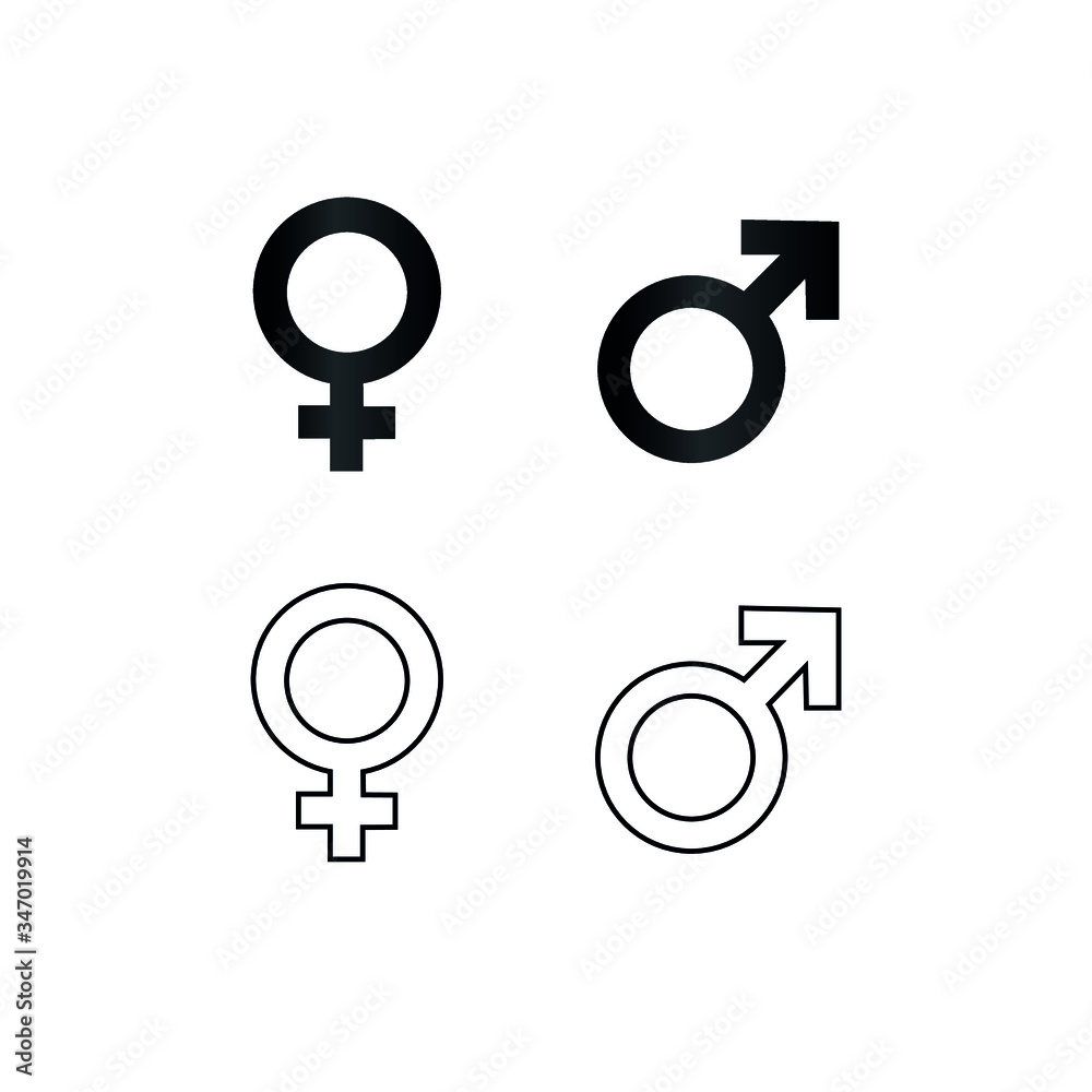 Gender Icon in trendy flat style isolated on grey background. Gender symbol for your web site design, logo, app, UI. Vector illustration, EPS10.