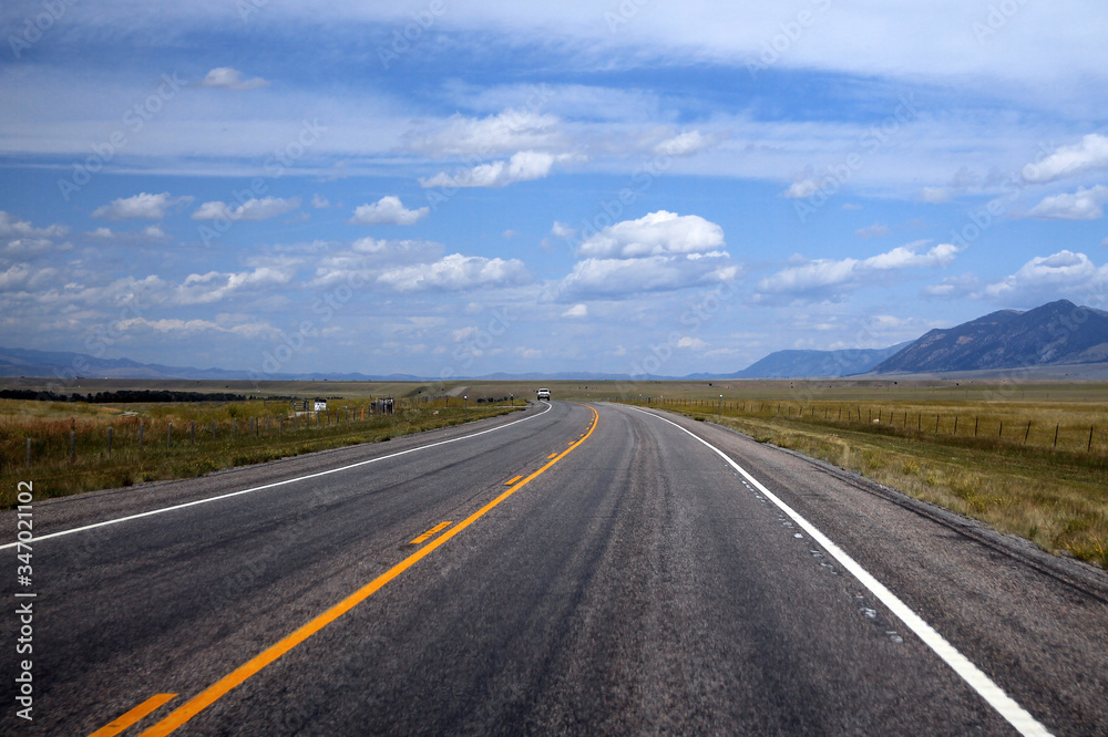 The road and the open valley