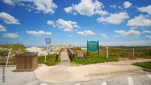 Wallpaper Mural Jacksonville Beach access over the dunes fpv motion footage Torontodigital.ca