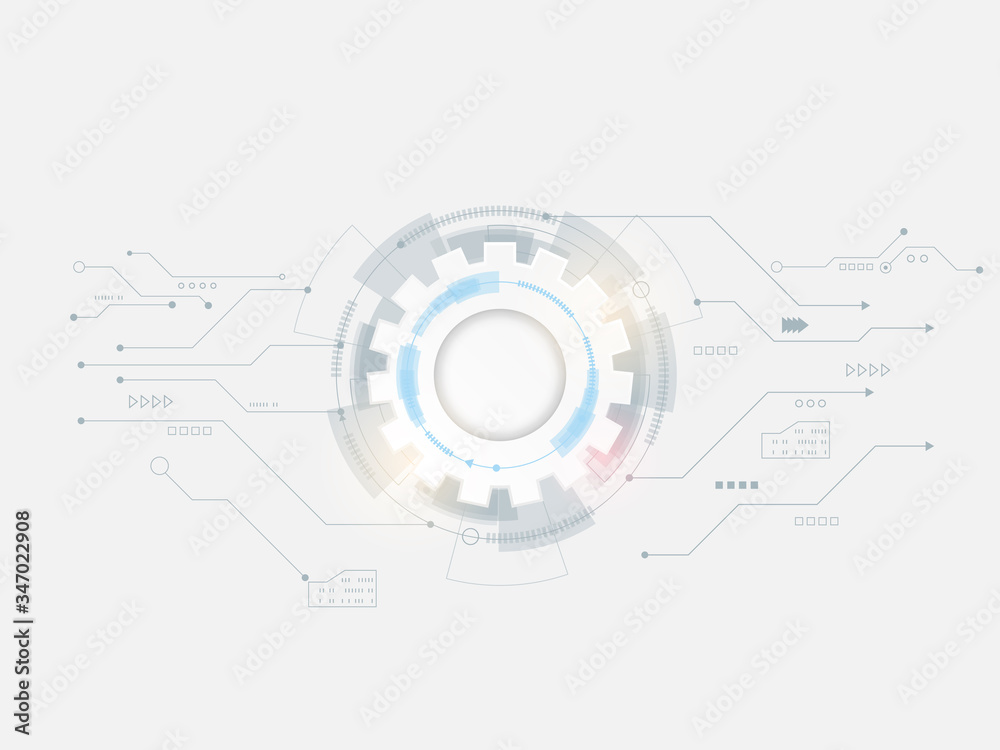 abstract technology cog gear wheels circle background