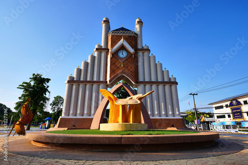 Schilderij op canvas Khon Kaen Clock Tower a famous place in Mueang District, Khon Kaen, Thailand