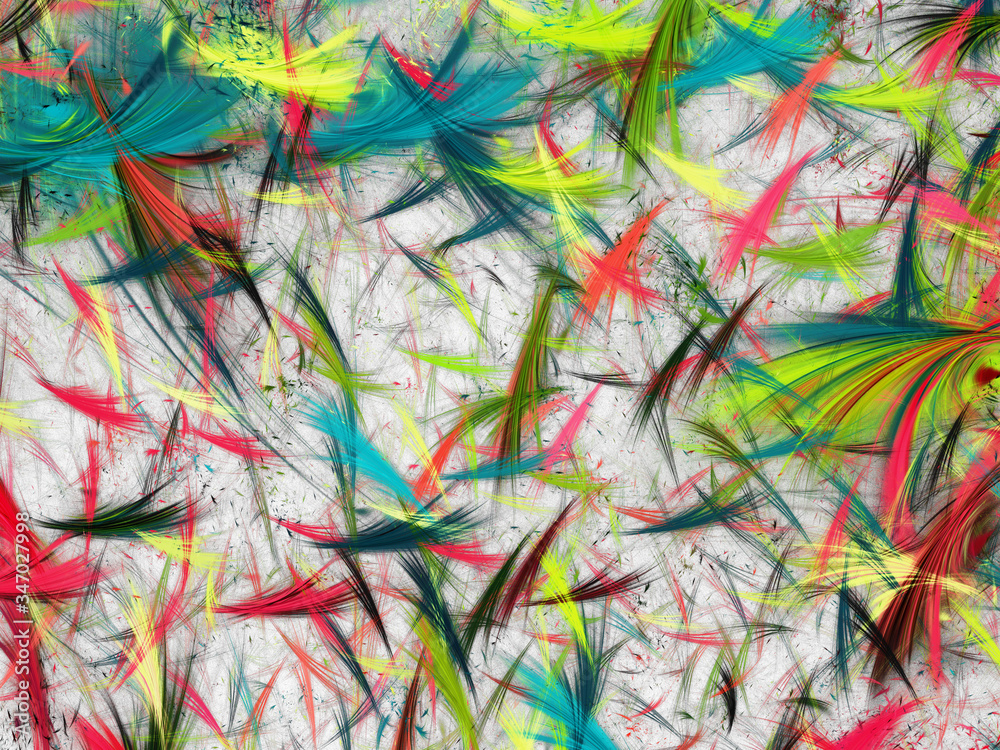 Fototapeta premium abstract chaotic fractal background 3D rendering illustration