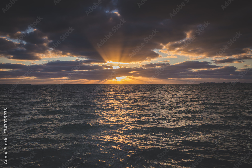 sun rise in Cancun Mexico