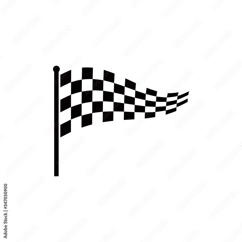 Race flag icon, simple design illustration vector. Speed Flag Simple Design Illustration Vector