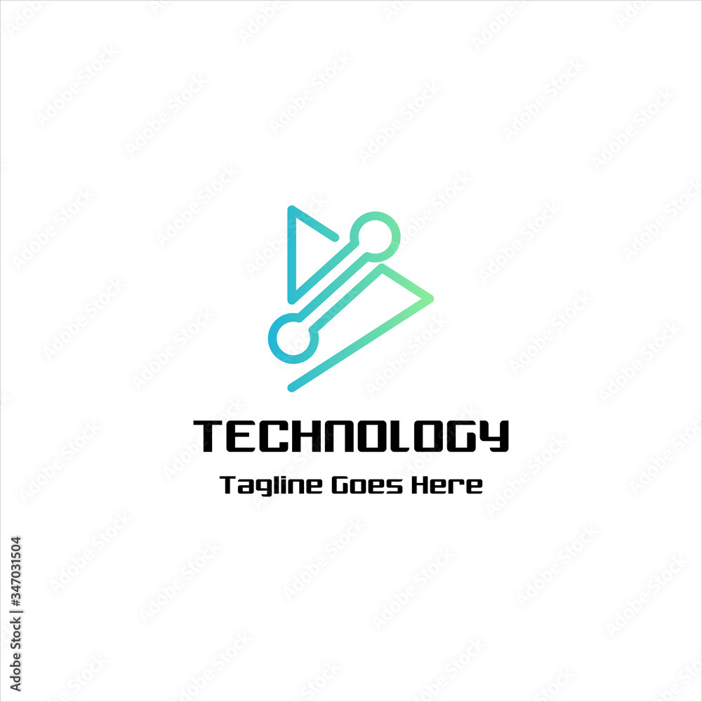 abstract technology symbol logo icon vector template abstract technology symbol logo icon vector template
