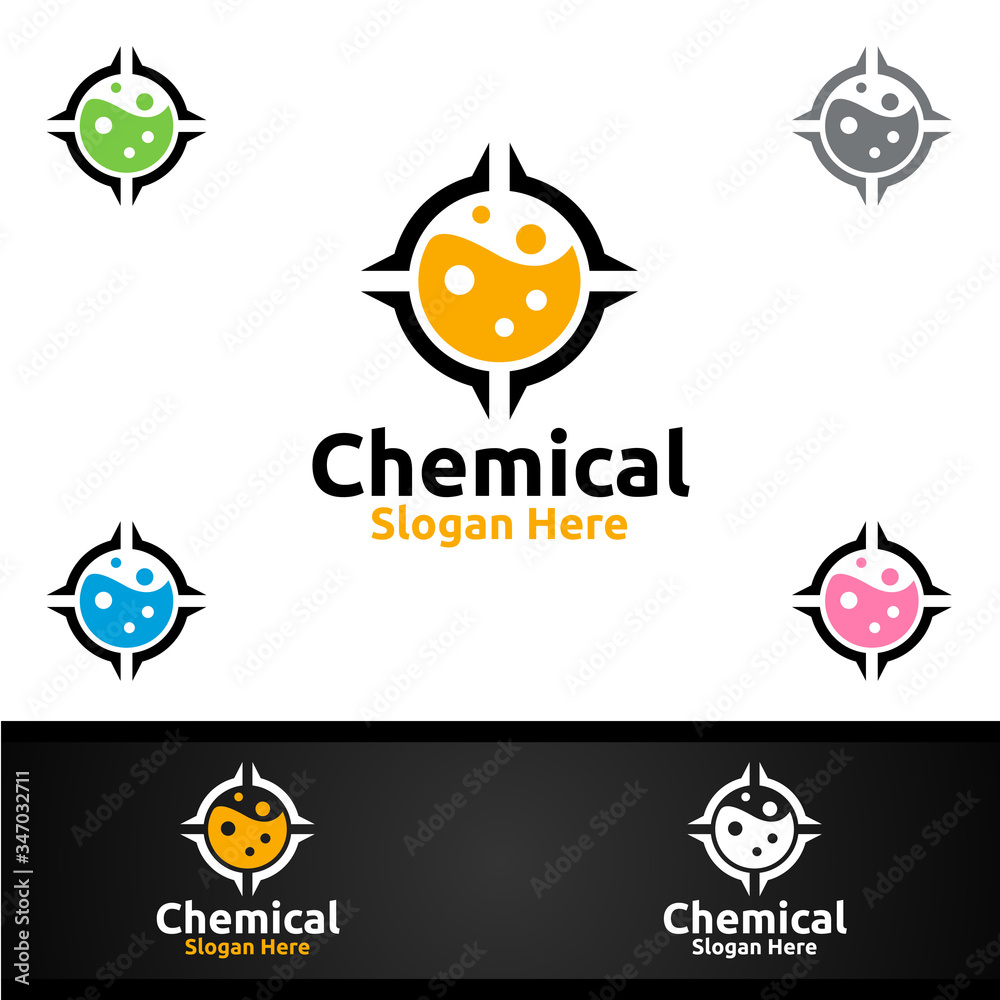 Target Chemical Science and Research Lab Logo for Microbiology, Biotechnology, Chemistry, or Education Design Concept