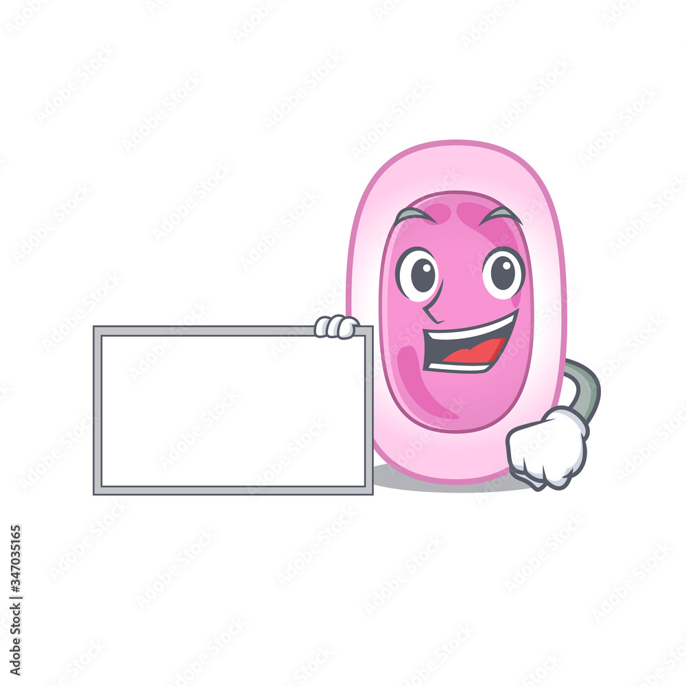 Obraz premium Bordetela pertussis cartoon character design style with board