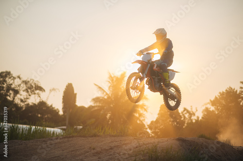 Fototapeta Naklejka Na Ścianę i Meble -  Motocross rider in action. Motocross sport