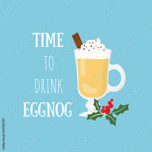 Eggnog. Winter, holidays, Christmas, New Year