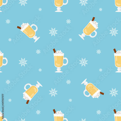 Eggnog. Winter, holidays, Christmas, New Year.  