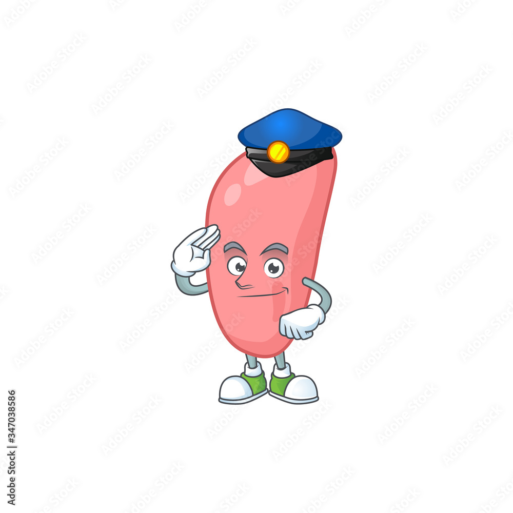 Obraz premium A dedicated Police officer of neisseria gonorhoeae mascot design style