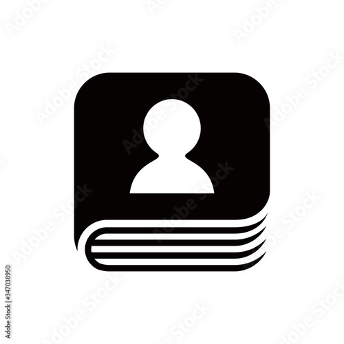 Contacts book icon. Vector EPS 10 icon. The job is done for your use.