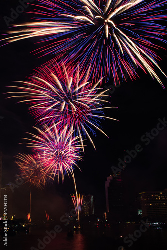 fireworks in the city © Natthawut