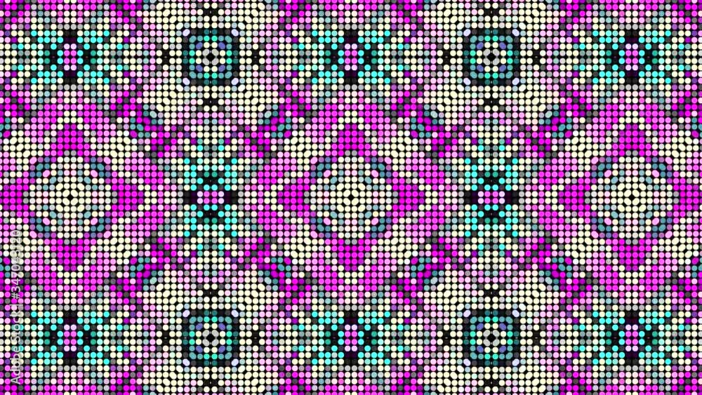 Moving kaleidoscope. 4K motion graphics.