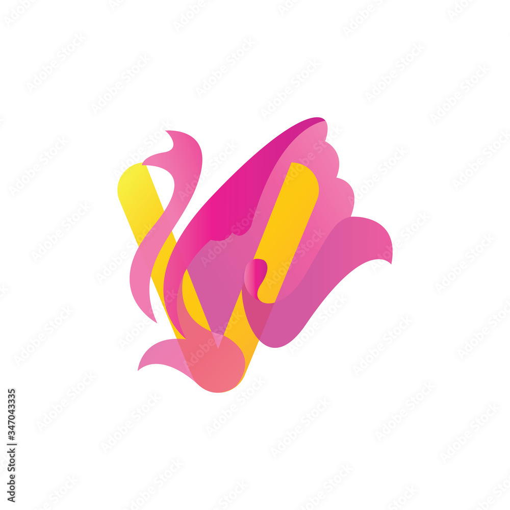 full color letter V logo design with simple modern style full color letter V logo design with simple modern style
