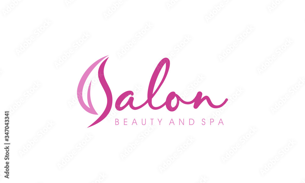 Salon and beauty skin care logo design vector	
