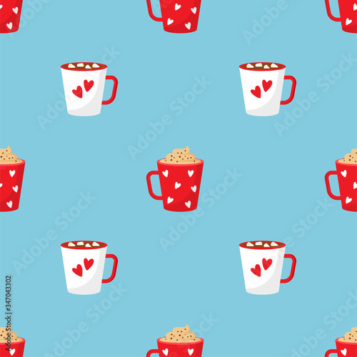 Hot Drinks. Cocoa, Coffee, Tea, Hot Chocolate. 