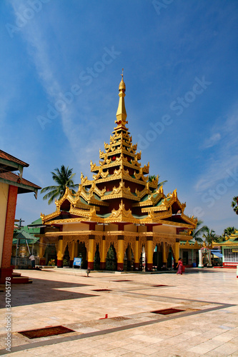 Shwemawdaw Pagoda temple in Bago  Myanmar