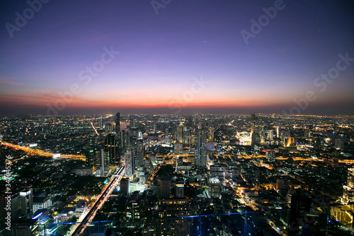 night view of the city © Natthawut
