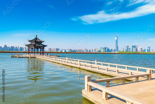 Jinji Lake scenic spot, Suzhou City, Jiangsu Province, China