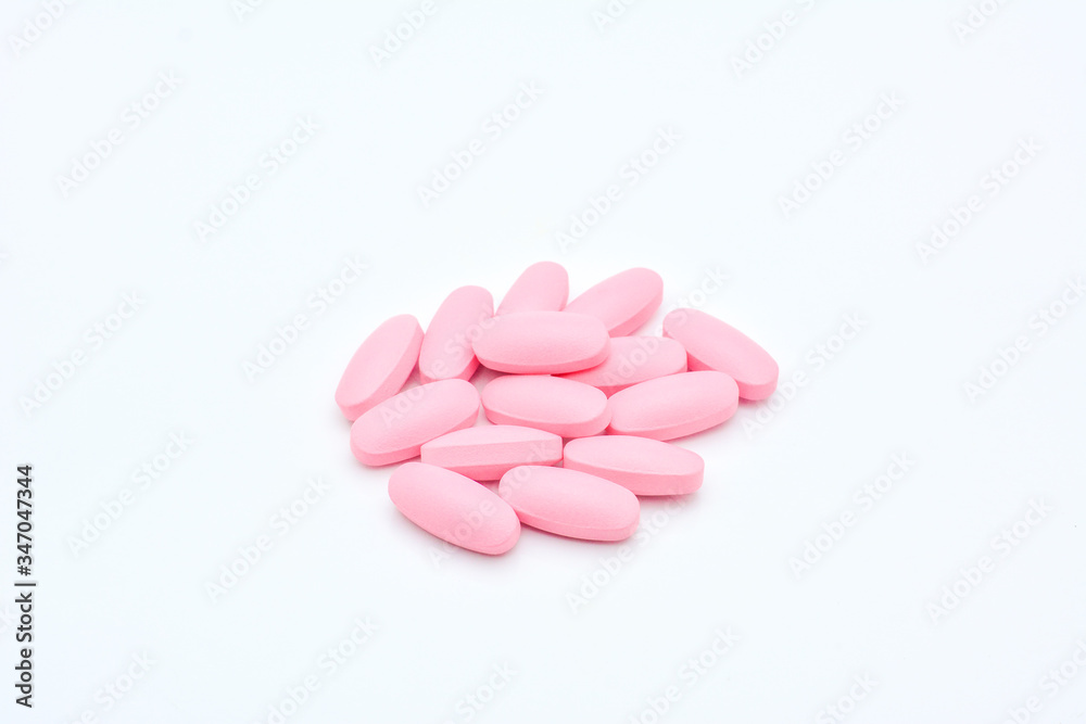 Collagen on white background Extra protein intake. Natural beauty and health supplement for skin, bones, joints and gut. Plant or fish based. Flatlay, Collagen Tablets, Good for health, Beautiful pink Collagen on white background Extra protein intake. Natural beauty and health supplement for skin, bones, joints and gut. Plant or fish based. Flatlay, Collagen Tablets, Good for health, Beautiful pink