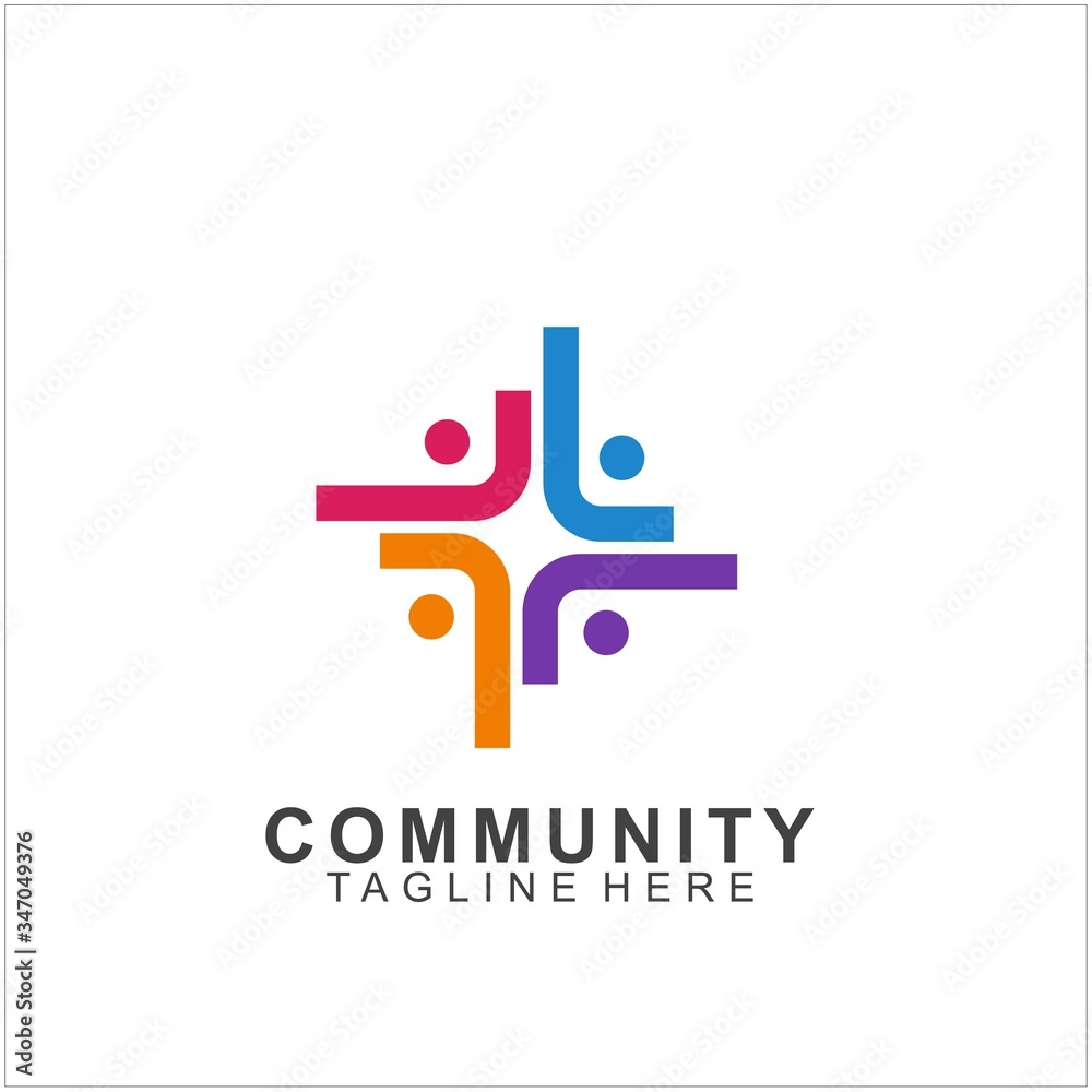 Team Work Logo Design. Social Network Family Friends icon Team Work Logo Design. Social Network Family Friends icon
