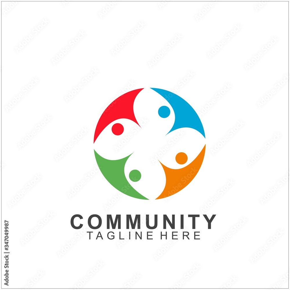 Team Work Logo Design. Social Network Family Friends icon Team Work Logo Design. Social Network Family Friends icon