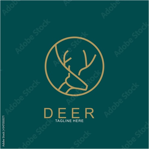 Deer logo design with modern concept