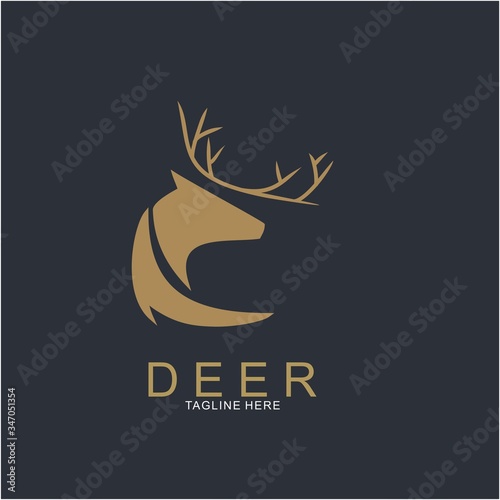 Deer logo design with modern concept