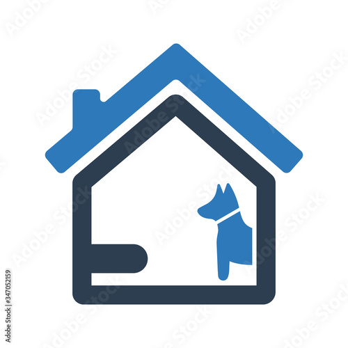 Home dog security icon, Home dog security symbol