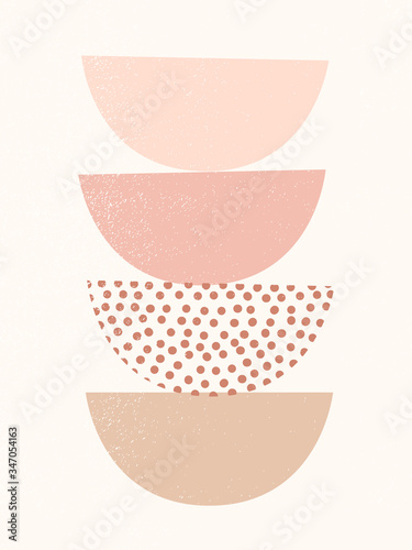 Abstract contemporary aesthetic background with geometric balance shapes Fototapeta