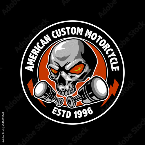 skull and piston icon