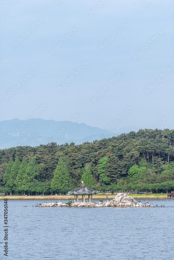 Wolpajeong pavilion in Gyeongpoho lake