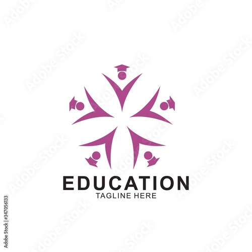 Education logo design with modern concept