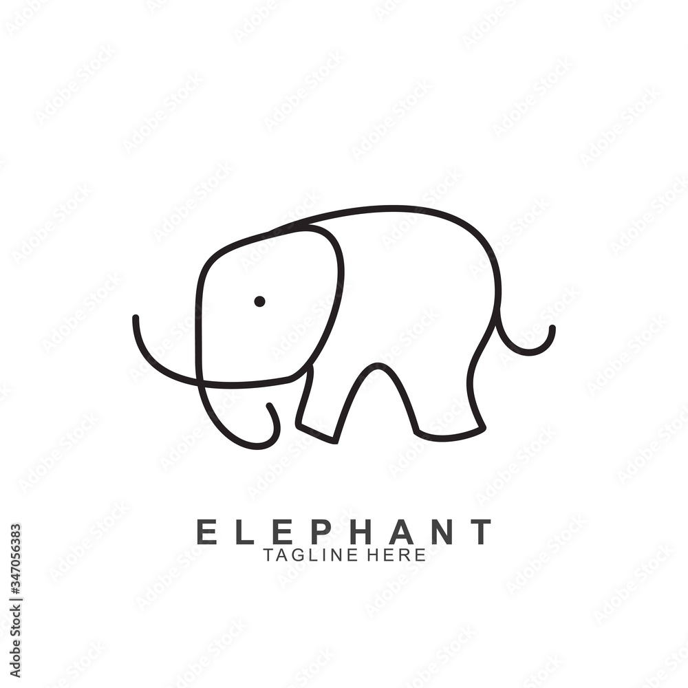 Elephant Logo Design with modern concept
