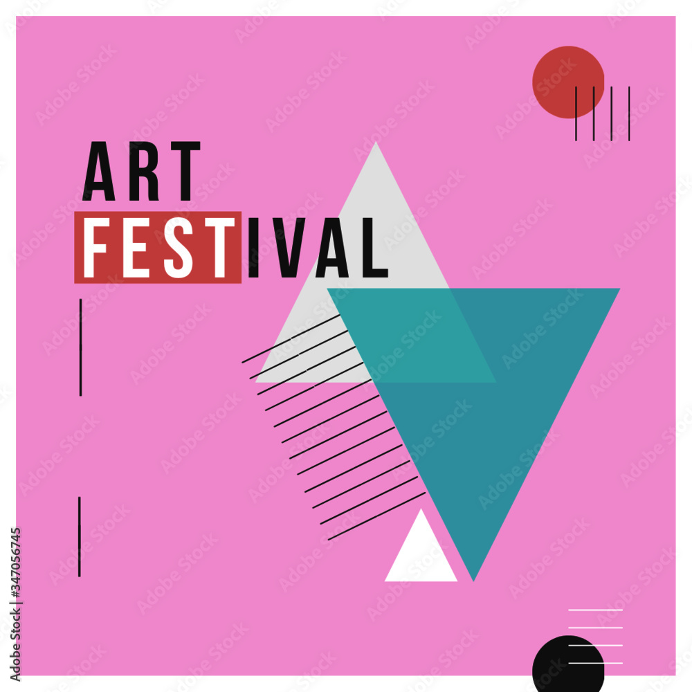vector illustration of an abstract background for art festival flyer or can use as advertisement 