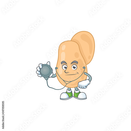 A dedicated Doctor sarcina Cartoon character with stethoscope