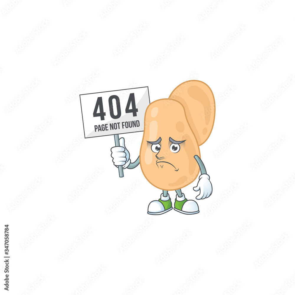 Sad face of sarcina cartoon character raised up 404 boards Sad face of sarcina cartoon character raised up 404 boards