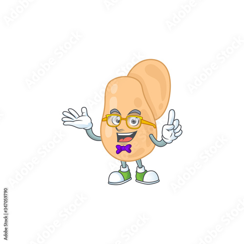 Cartoon character design of Geek sarcina wearing weird glasses